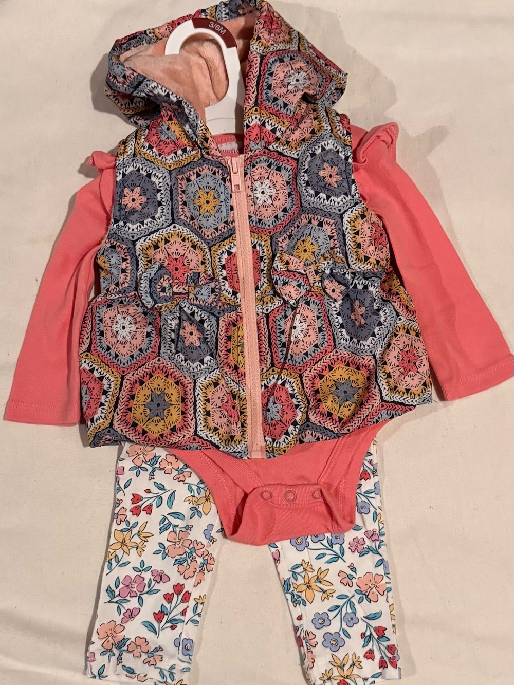 Penelope Mack Coral and Multicolor Floral Matching Set